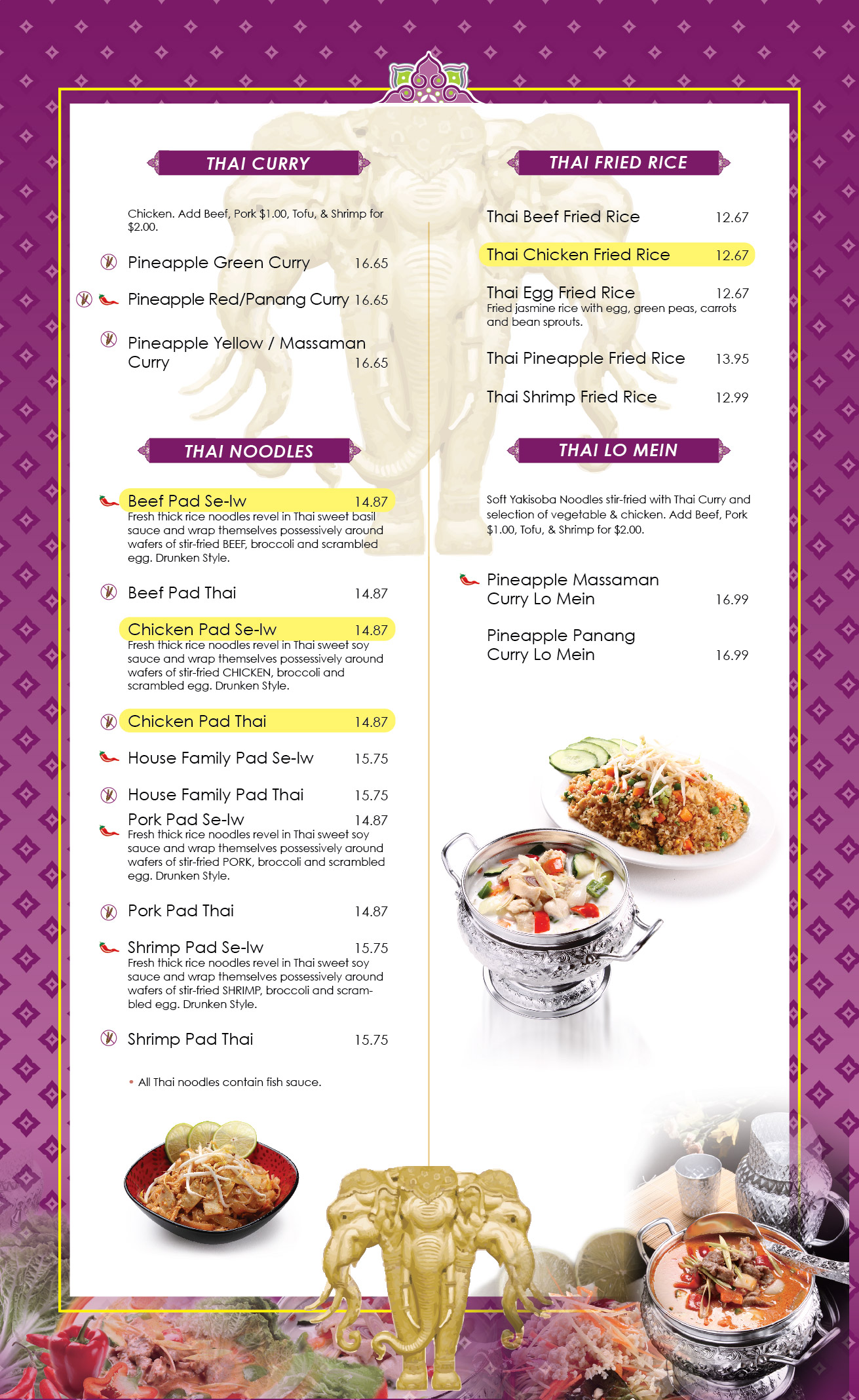 Menu Page Two